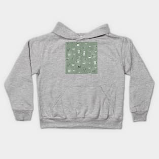 Sage Green Tea Party Kids Hoodie